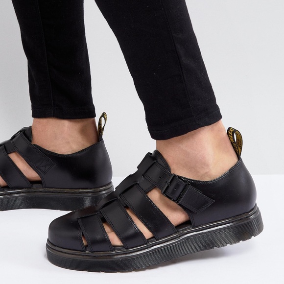 Dr. Martens Shoes - New Dr. Martens Vibal Black Leather Closed Sandals